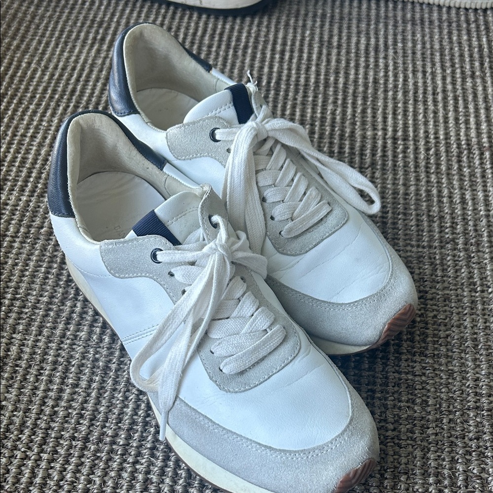 Banana Republic White and Gray Sneakers